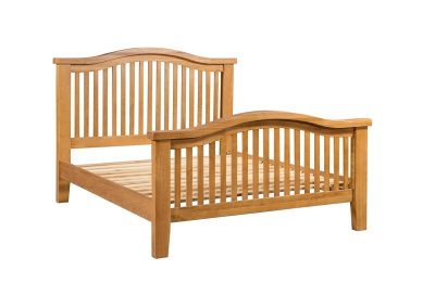 Montreal Oak Double Bed Curved