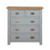 Montreal Grey Painted Oak 2 Over 3 Chest of Drawers