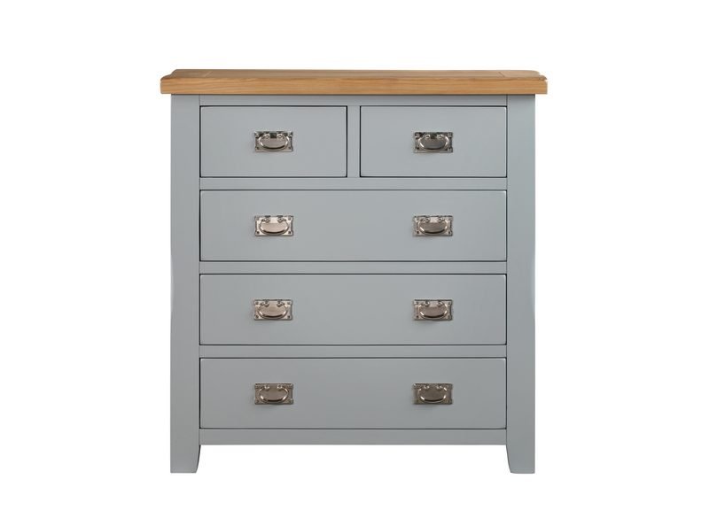 Montreal Grey Painted Oak 2 Over 3 Chest of Drawers