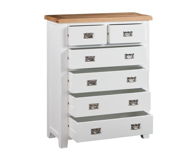 Montreal Painted Oak 2 over 4 Chest of Drawers