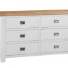 Montreal Painted Oak 6 Drawer Wide Chest