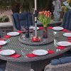 Corfu Woodash 210cm Elliptical Dining Set 4