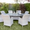 Corfu Stone 180cm Round Dining Set