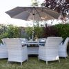 Corfu Stone 180cm Round Dining Set