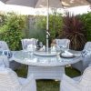 Corfu Stone 180cm Round Dining Set