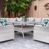 Corfu Stone Curved Corner Dining Set with Armchairs