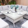 Corfu Stone Corner Dining Set with Benches