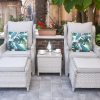 Corfu Stone Reclining Armchair Set