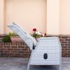Corfu Stone Reclining Wingback Armchair
