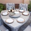 Corfu Stone Triangular Dining Set