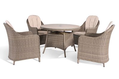 Savanna 4-Seater Round Dining Set